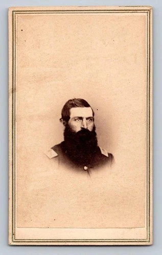 1860's Identified Civil War Soldier CDV Photograph - Massachusetts Infantry