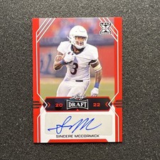 2022 Leaf Draft SINCERE MCCORMICK #BA-SM2 Rookie AUTO - FOOTBALL CARD (RED)