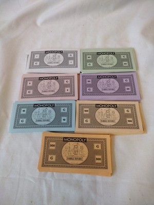 KOMPLETTER SATZ MONOPOLY GELD - SCHRECKLICHE GESCHICHTEN 
