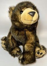 Vtg 2000 Toys "R" Us Animal Alley Realistic Fuzzy Brown Bear Plush 17" EUC 