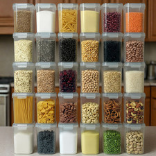 Airtight Cereal Storage Containers Set 5/10/20/30 BPA Free Pantry Food Boxes UK