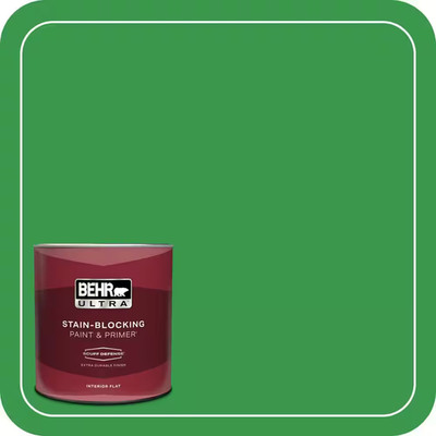 1 Qt. #450B-6 Formal Garden Extra Durable Flat Interior Paint & Primer