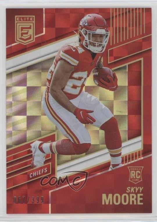 2022 Panini Donruss Elite Rookies Red 67/399 Skyy Moore #156 Rookie RC 15gm