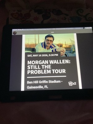 2 Morgan Wallen Tickets and A Parking Pass May 16, 2026 Gainesville, Fl $900