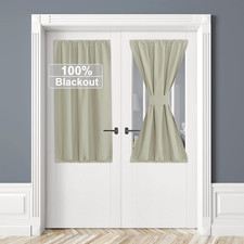 100 Blackout Door Curtain Short Lightweight Portable and Easy to Install, Fully