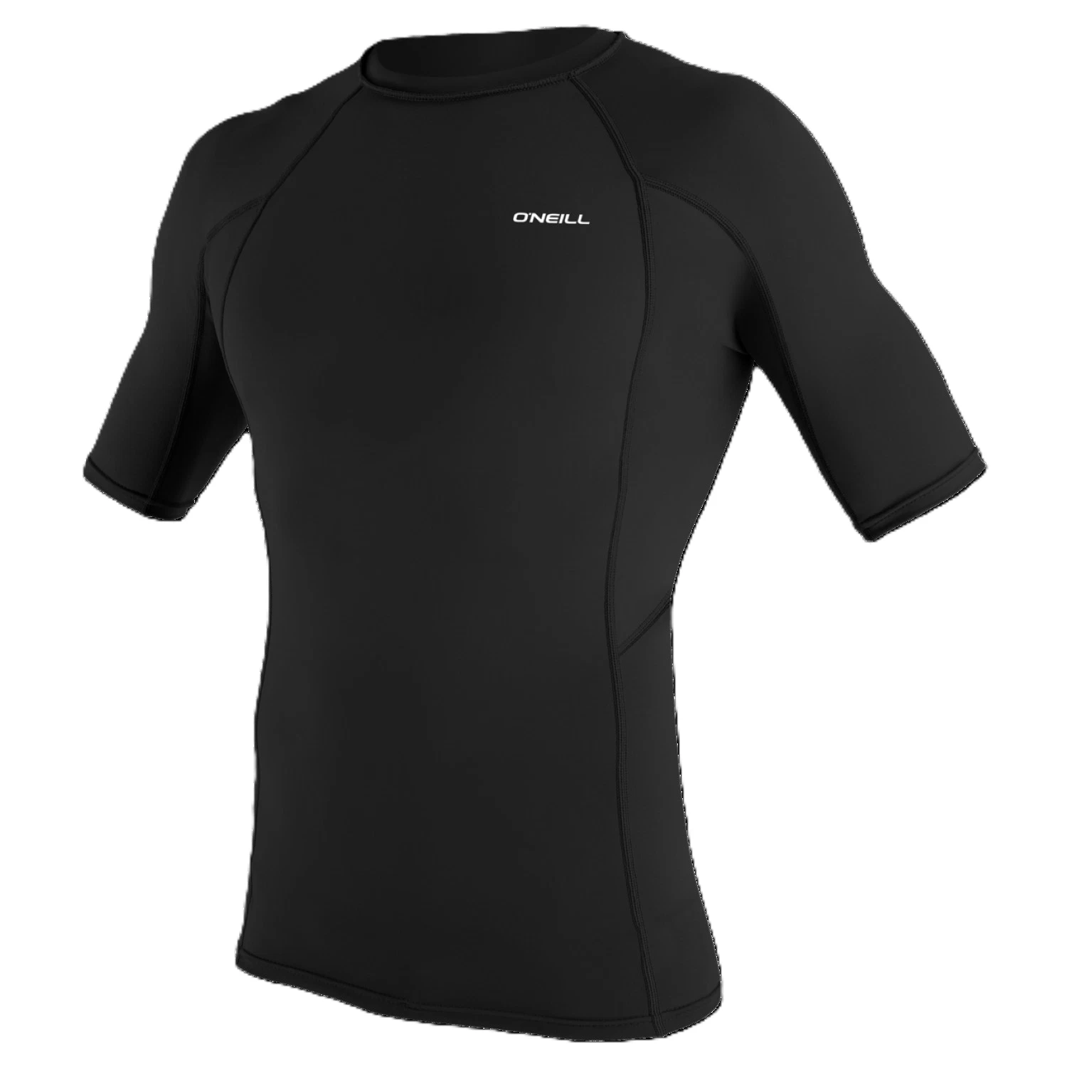 O'NEILL MENS RASH VEST TOP.SKINS BLACK UPF50+ SUN PROTECTION GUARD T SHIRT.W26