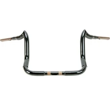 KST Kustoms High Gloss Blk 1 1/2" SS Bison Bagger 12" Rise Handlebar - BB19-12HG