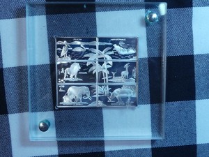 CB146: Very Rare 6 African Nation, 1999 silver 1000 Franc coins, picture puzzle