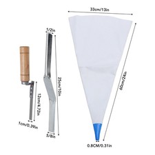 Tile Grout Masonry Mortar Bag With Brick Jointer And Tuck Pointer Reusable E ZMS
