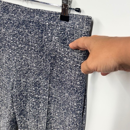 Akris Punto Knit Pants Textured Career Casual Trousers Blue White US 8 - Picture 6 of 13