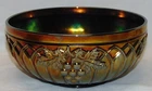 NORTHWOOD Grape & Gothic Arches Master Berry 8-1/2" Bowl Blue Carnival Glass