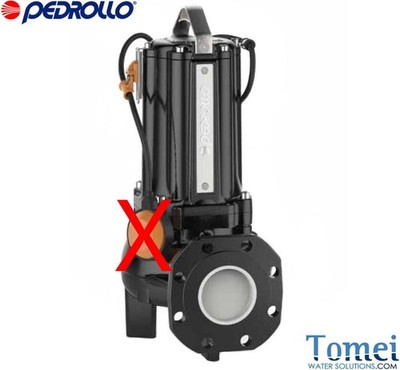 Tauchpumpe für Abwasser Abwasserpumpe PEDROLLO VORTEX PVXC 15/50 10M 1,5Hp 400V