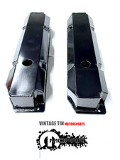 New Mopar Plymouth Dodge Black Fabricated Valve Covers Big Block 383 440 400 413