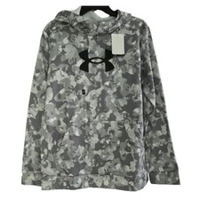 NEW Under Armour Fleece Big Logo Printed Gray Camo Youth Size XL