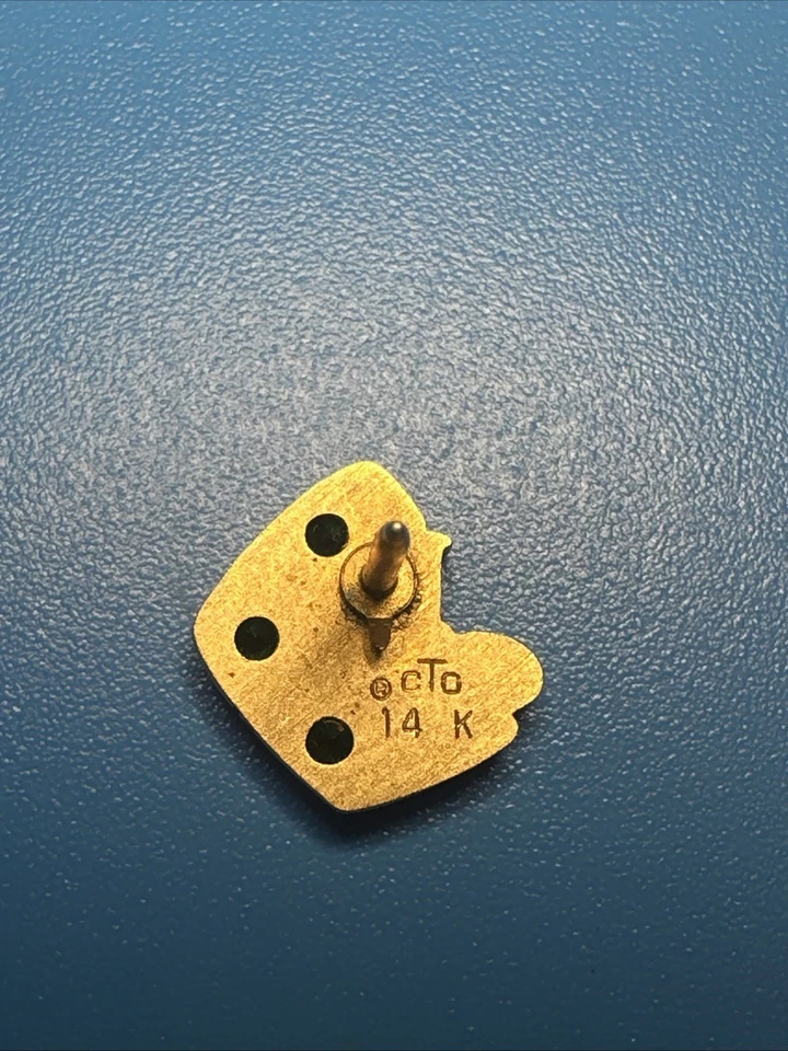 Corbata vintage oro 14k 3 esmeraldas Foto 4 de 4