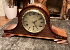 Mappin & Webb London Mantel Clock | Serviced | Silvered Dial | Mahogany Case