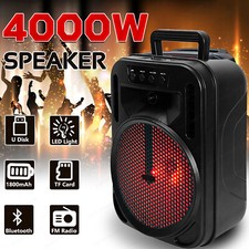 4000W Portable Bluetooth Speaker 6.5" Subwoofer - Deep Bass Stereo Sound System