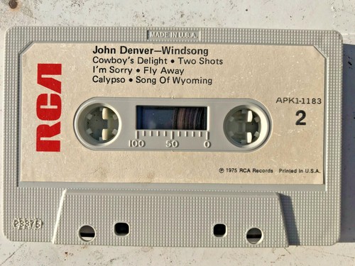 JOHN DENVER ORIGINAL CASSETTE TAPE 1975 WINDSONG RCA APK1-1183 CLAMSHELL CASE. - Picture 8 of 9