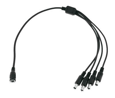 4er Strom Verteiler für cctv Überwachnungskameras 4x Strom Splitter Kabel 12V DC