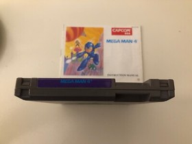 Mega Man 4 Nintendo NES, 1991 Authentic MegaMan Game & Manual Only Tested