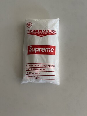 Supreme SS20 Ballpark Box Logo Rain Poncho White Brand New Sealed READY TO SHIP