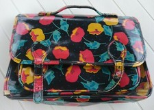 Borsa cartella Naj Oleari satchel vintage anni80 fantasia papaveri Introvabile!!