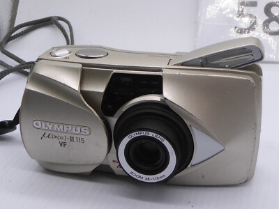 Olympus µ mju II 115 VF 35mm Film Camera 38-115mm II + NEW BATTERY