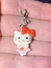 Hello Kitty Charm Zipper Pull  Keychain Add On Clip 