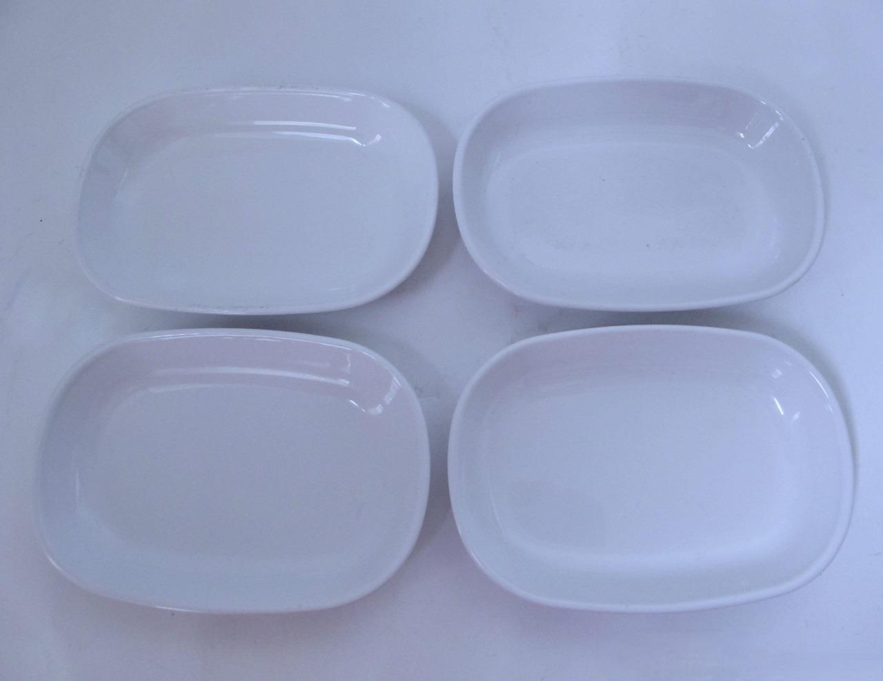 4 CorningWare Sidekick Dish Snack Plates P140B White Corning Ware 7