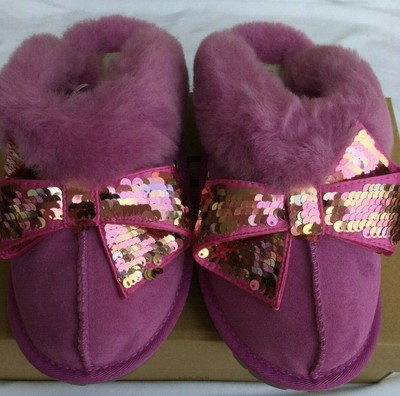 pink sequin ugg slippers