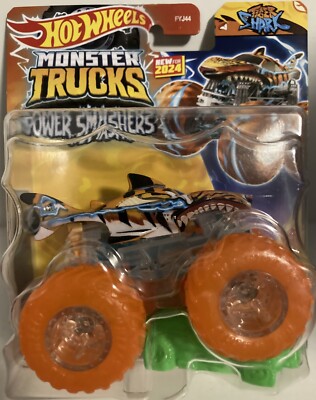 2024 Hot Wheels Monster Trucks Tiger Shark 5/7 Power Smashers ~SAME DAY BOX SHIP