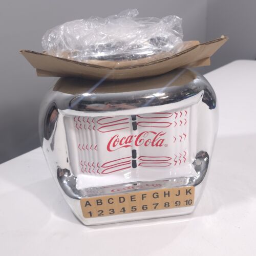 Awesome Coca Cola 2000 Cookie Jar Chrome Juke Box By Gibson Vintage
