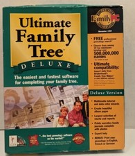 Ultimate Family Tree Deluxe CD-ROM Software  Book Windows 95 3.0 ps2