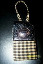 LONGABERGER Homestead Plaid PHONE WRISTLET CLIP-ON CARRY CASE BN