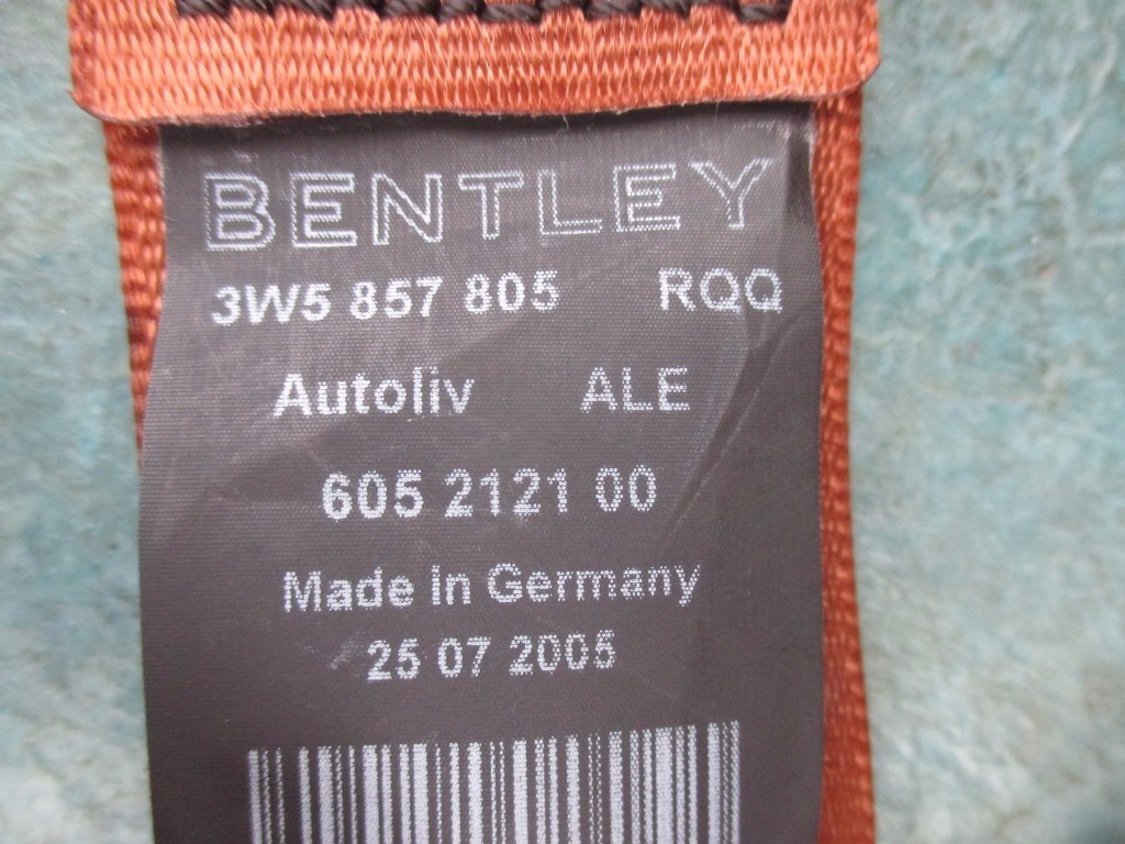Bentley Flying Spur left rear seat belt saddle 