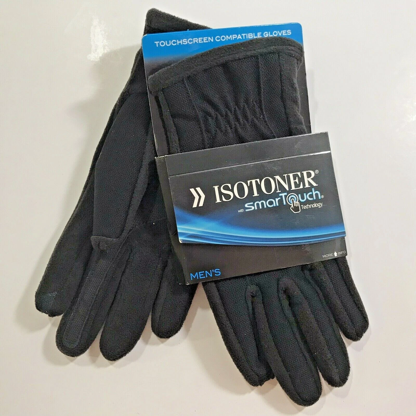 NEW ISOTONER SMARTOUCH Black Gloves-Men's XSmall-Women's Small/Medium-$55 Retail