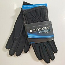 NEW ISOTONER SMARTOUCH Black Gloves-Men's XSmall-Women's Small/Medium- 55 Retail