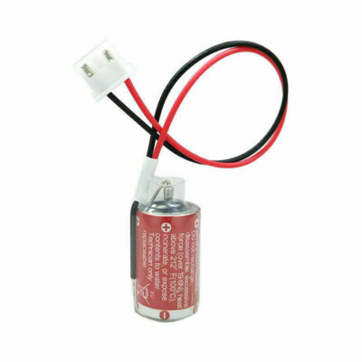 2-Pack ER3 1/2AA 3.6V 1100mAh PLC Batteries With Solder Feet For F940 & PM-20BL Devices