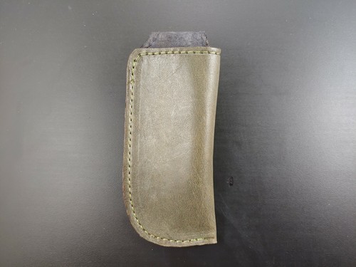 Buck 110 Leder Messerscheide Classic Grün Leder Handarbeit Tasche Neu - Bild 3 von 12