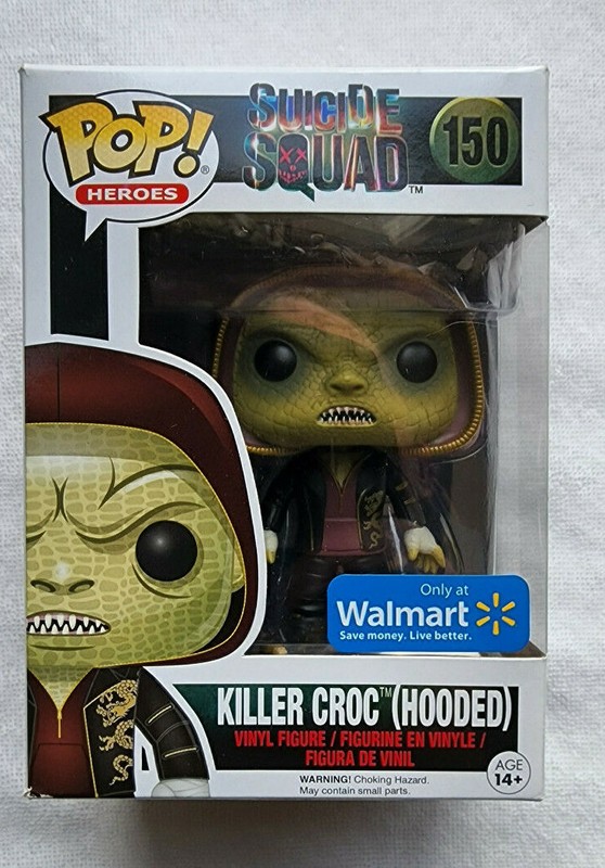 FUNKO POP! SUICIDE SQUAD WALMART EXCLUSIVE KILLER CROC (HOODED) #150