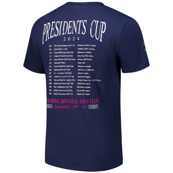 Barstool Golf 2024 Presidents Cup Event Unisex Navy TShirt Size S5XL