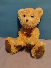 Russ Berrie Shining Stars HONEY BEAR Fuzzy Soft Plush Tan Teddy Bear 10"