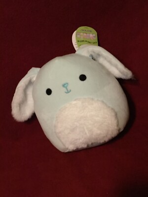 WoW 8  BUTTONS BUNNY RABBIT FUZZY BELLY Blue Easter Squishmallow Plush Toy 2021