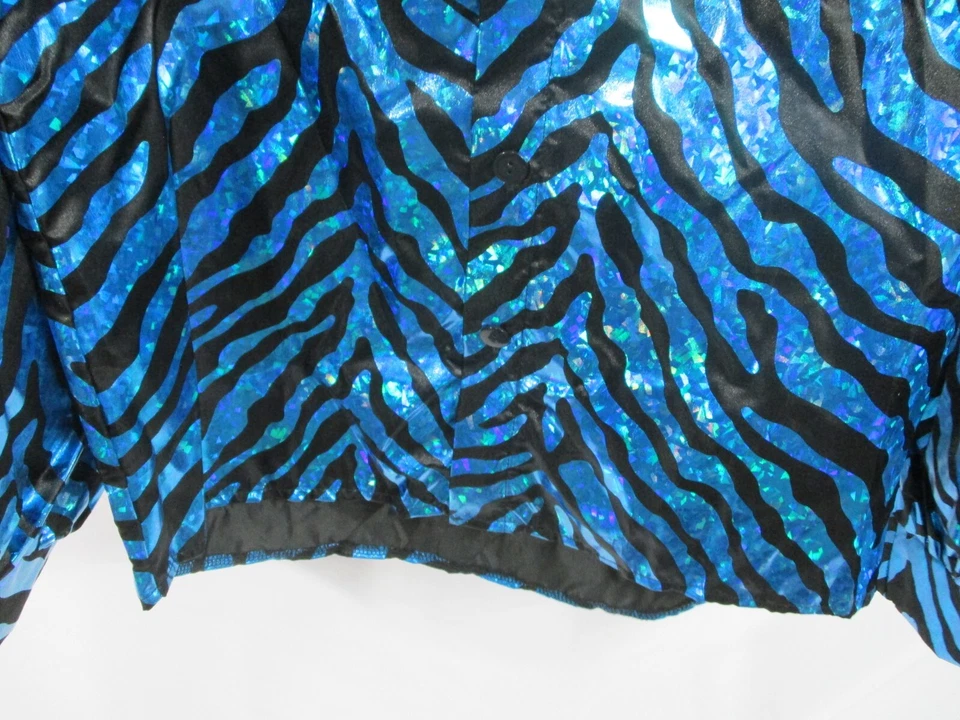 Camisa Disco Para Hombre Pequeña Azul Espíritu Iridiscente Halloween Manga Larga Poliéster Foto 3 de 4