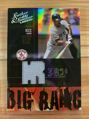 2005 Donruss Leather and Lumber Big Bang Jersey JIM RICE #083/250 relic boston