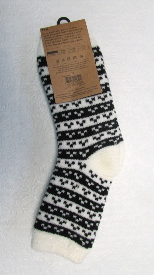 Nuevos CALCETINES DE CABINA FIELD & STREAM acogedores para mujer TALLA 5-10 negros blancos Foto 3 de 3