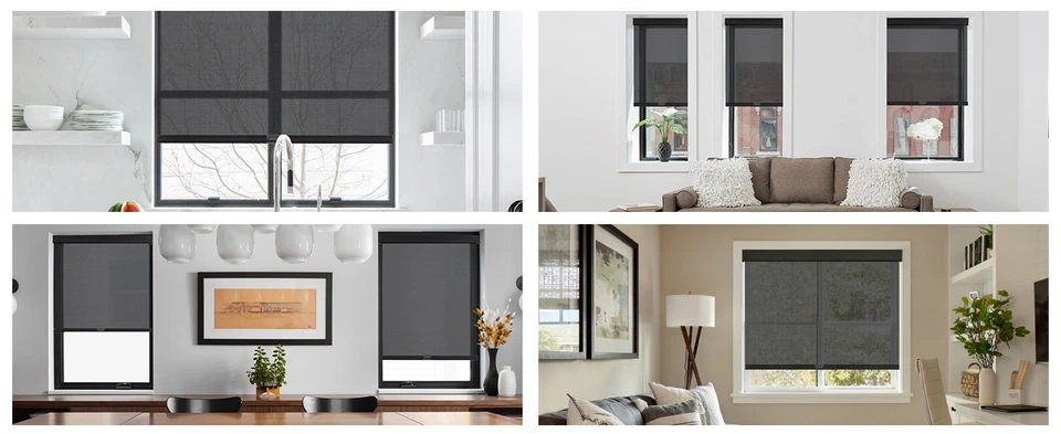 Liquidación Negro Personalizado 5% Apertura Free-Stop Protección UV Pantallas Solares Foto 3 de 4