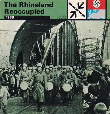 DAS RHEINLAND WIEDERBESETZT ~ 1936 ~ H'S ERSTER UMZUG OHNE GEGENSATZ