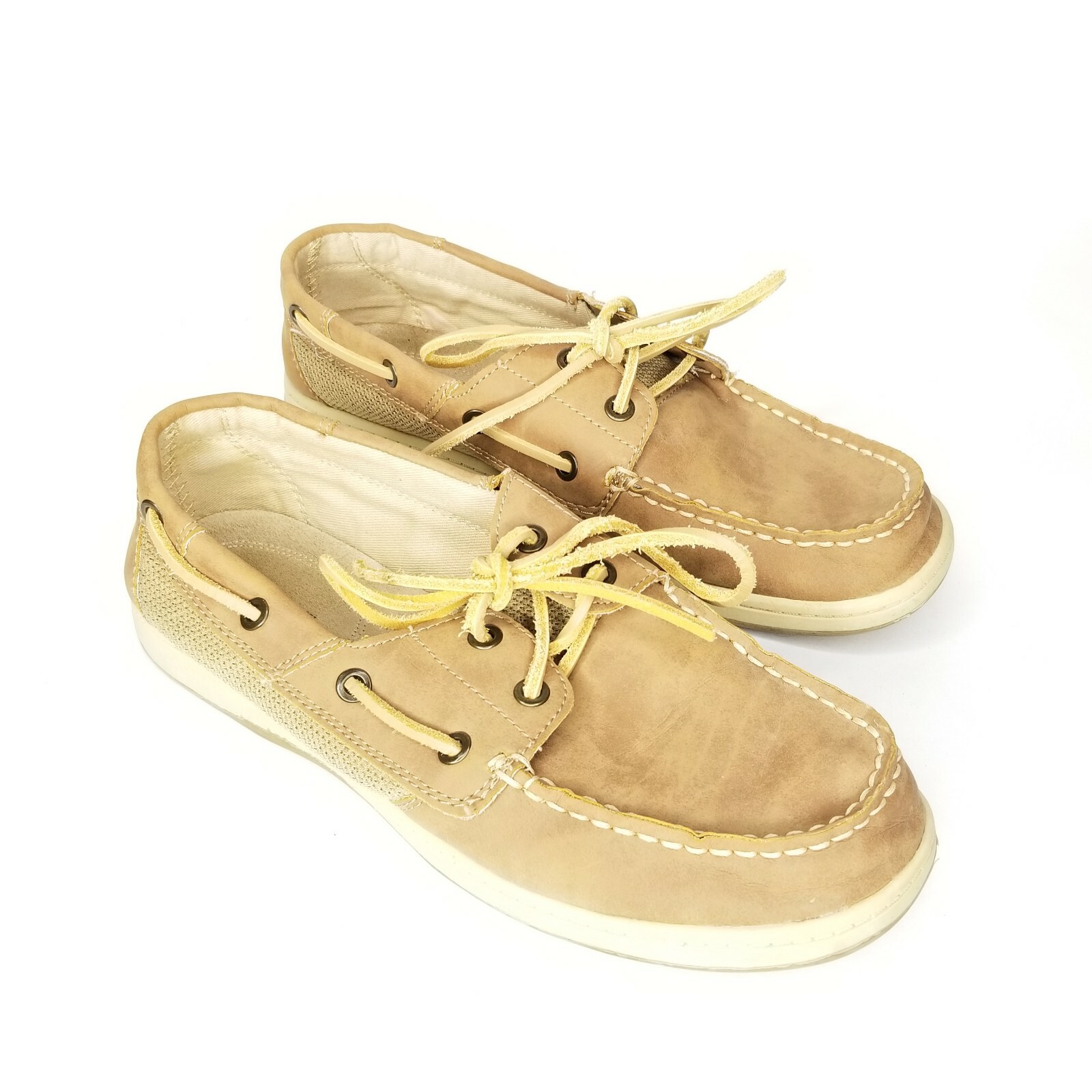 Tan Khaki Boat Shoes Size 8M EUC | eBay