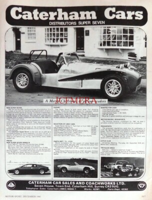 CATERHAM ''Super 7'' Sportwagen ANZEIGE #3 Original Oldtimer 1980 Printanzeige E05/05